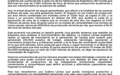 Carta Abierta de la Cadena Láctea a la Sociedad Argentina